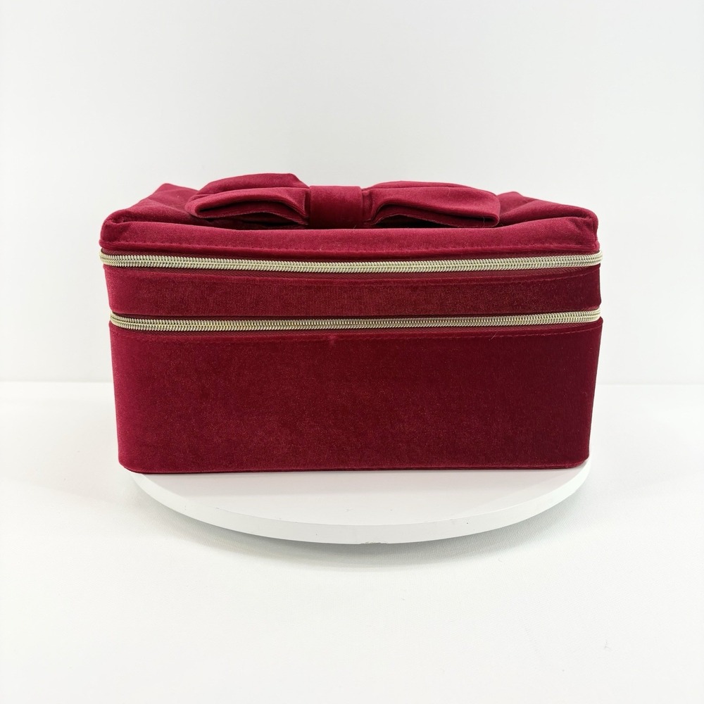 2024 Estee Lauder Red Velvet Limited Ed Holiday Beauty Box CASE ONLY Bow Handle